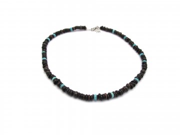 Herenketting turquoise brown