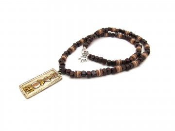 Herenketting woody medaillon