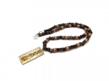 Herenketting woody medaillon