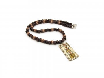 Herenketting woody medaillon