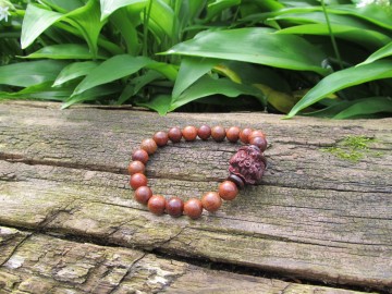 Mala armband  pixiu birma palisander