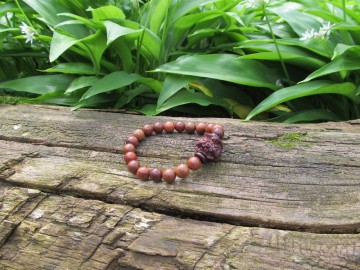 Mala armband  pixiu birma palisander