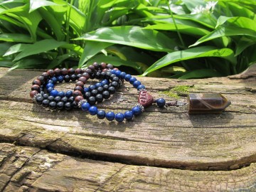 Mala tijgeroog hanger lapis en onyx