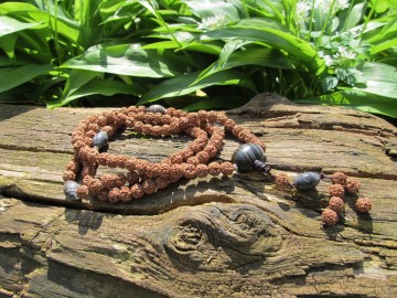 Rudraksha  mala agaat