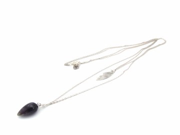 Ketting amethist blad