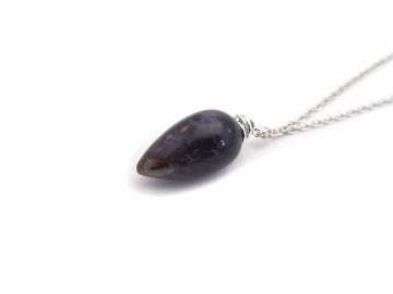 Ketting amethist blad