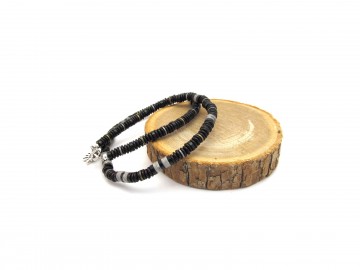 Ketting black cocos grey edelsteen2