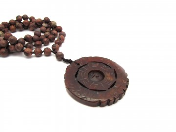 Ketting bruine jade yin yang