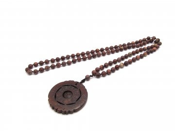 Ketting bruine jade yin yang