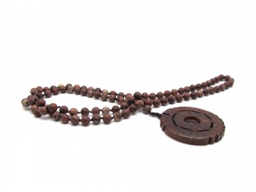 Ketting bruine jade yin yang