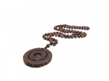 Ketting bruine jade yin yang