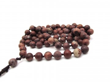 Ketting bruine jade yin yang