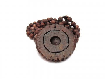 Ketting bruine jade yin yang