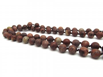 Ketting bruine jade yin yang