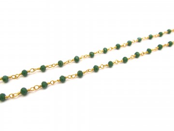 Ketting edelsteen groene jade emerald