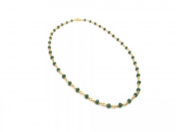 Ketting edelsteen groene jade emerald