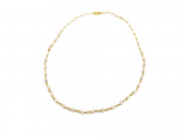 Ketting edelsteen witte chalcedoon17 0