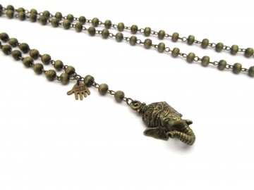 Ketting ganesha brons