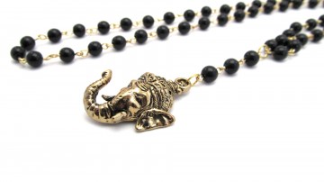 Ketting ganesha onyx