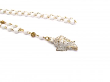 Ketting ganesha witte onyx edelsteen