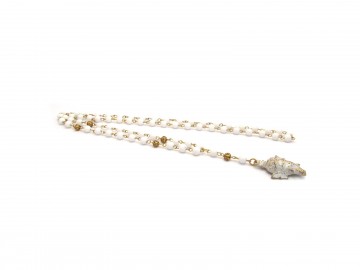 Ketting ganesha witte onyx edelsteen