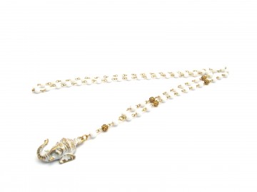 Ketting ganesha witte onyx edelsteen