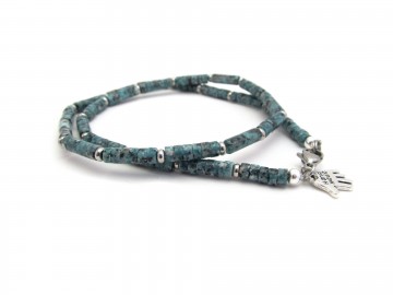 Ketting greenstone Edelsteen