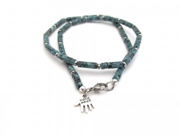 Ketting greenstone Edelsteen