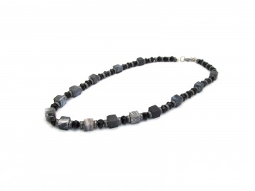 Ketting grijze agaat edelsteen