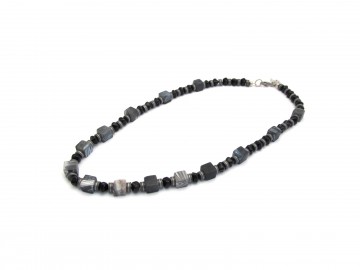 Ketting grijze agaat edelsteen