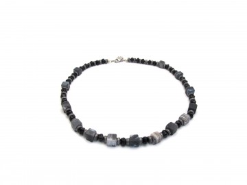 Ketting grijze agaat edelsteen