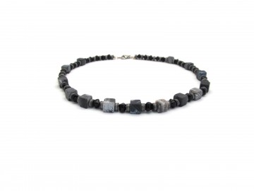 Ketting grijze agaat edelsteen