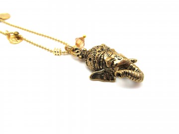 Ketting helemaal goud ganesha ballchain14