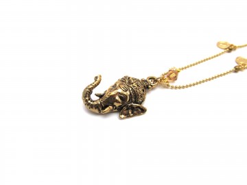 Ketting helemaal goud ganesha ballchain2