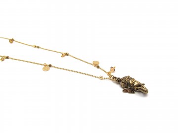 Ketting helemaal goud ganesha ballchain21