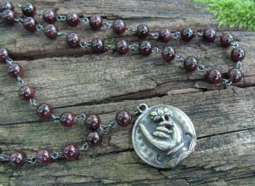 Ketting lotus granaat