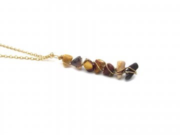 Ketting mookaite bruin