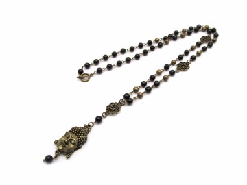 Ketting onyxboeddha1