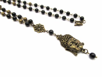 Ketting onyxboeddha10