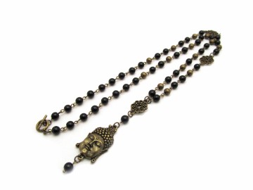 Ketting onyxboeddha20