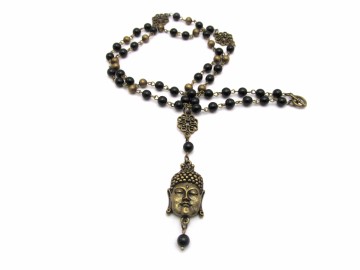 Ketting onyxboeddha5