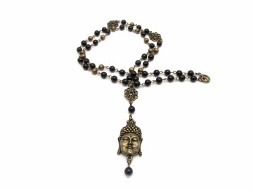 Ketting onyxboeddha8