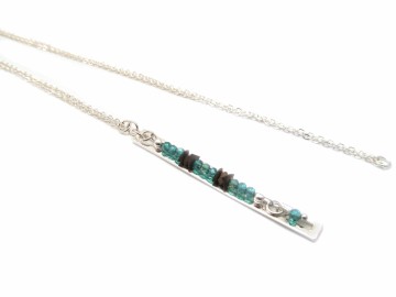 Ketting rechthoek zilver