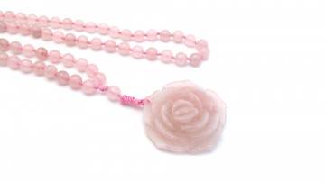 Ketting rose quartz rose