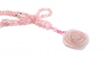Ketting rose quartz rose