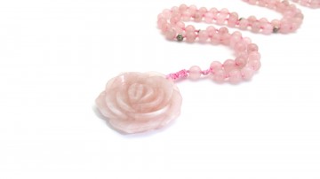 Ketting rose quartz rose