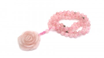 Ketting rose quartz rose