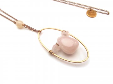 Ketting Rose Quartz Sweet pink