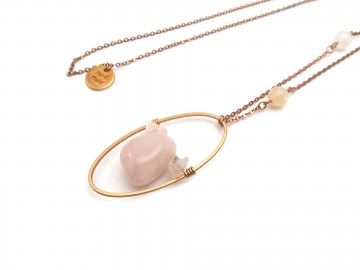 Ketting Rose Quartz Sweet pink