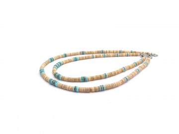 Ketting set beige turquoise